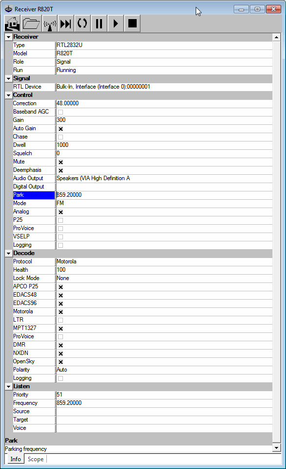 Signal Channel Settings