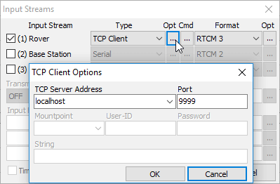 Set the input stream