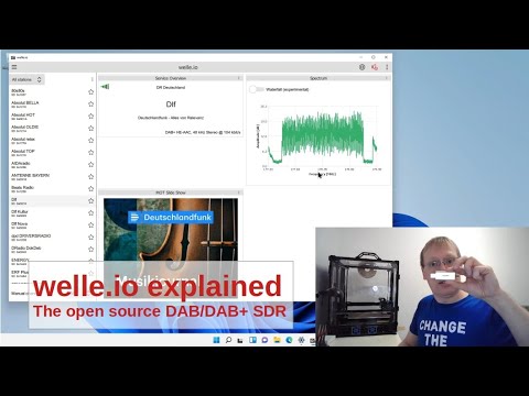 Showing welle.io a SDR to listen DAB/DAB+.