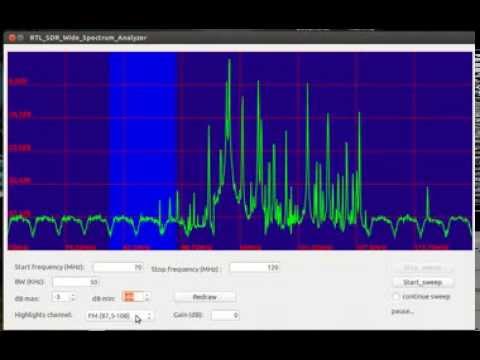 RTL_SDR Wide spectrum analyzer