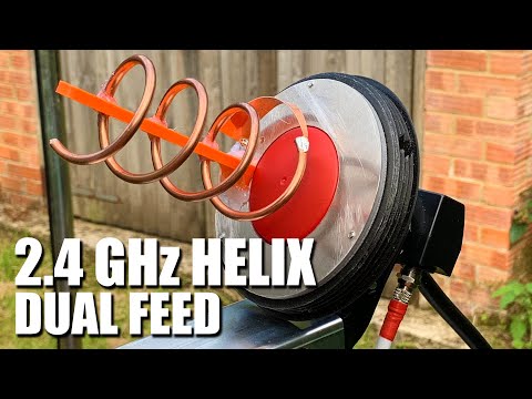 2.4 GHz Dual Feed Helix Antenna For QO100