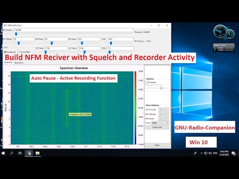 Build NFM Reciver with Squelch and Recorder Activity GNU RADIO Win10