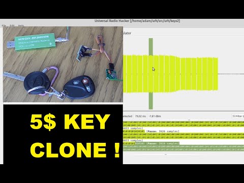 hacking &amp; clonning my garage key with URH ( Universal radio Hacker ) and ARDUINO DIGISPARK + FS1000A