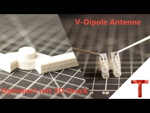 [EN subs] Bau einer V-Dipole Antenne - 3D Druck für mehr Genauigkeit und Stabilität