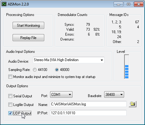 AISMon UDP Enabled