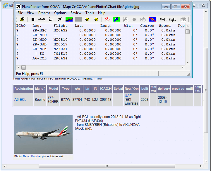 Plane Plotter Planes Window