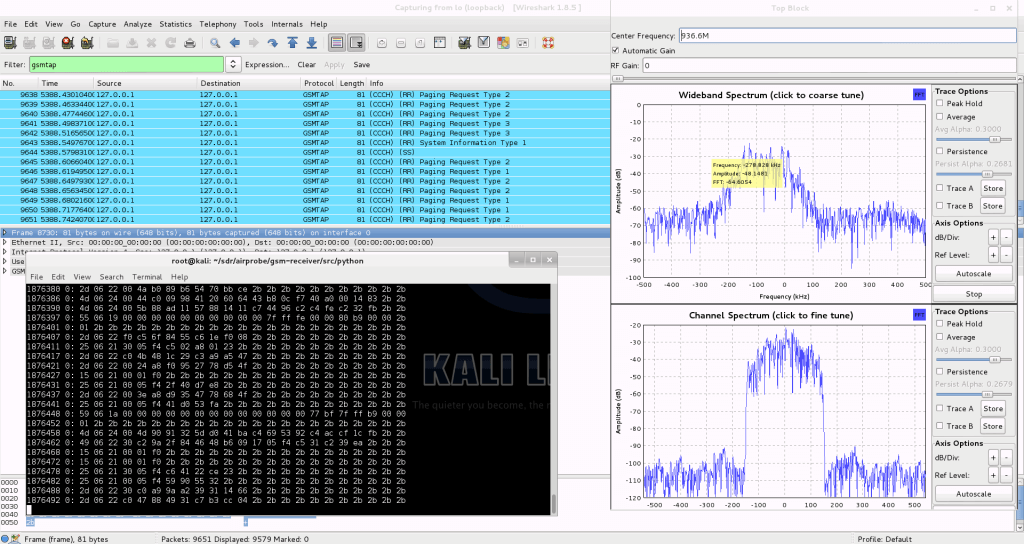 GSM Decoding with Airprobe and Wireshark and RTL-SDR