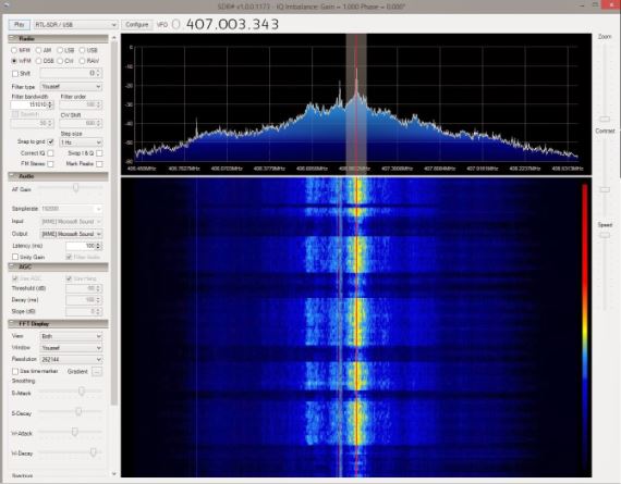 2.4GHz NRF24 packet received on the RTL-SDR from a Logitech mouse using a downconverter