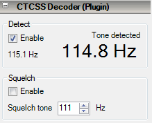 CTCSS SDR # Plugin