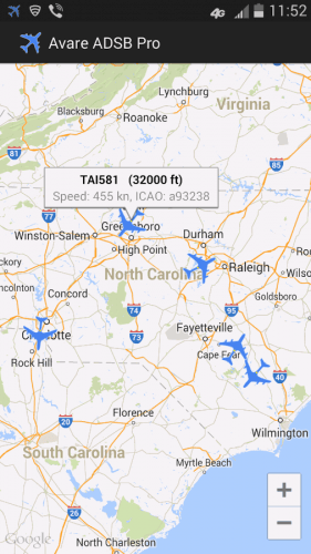 ADS-B Receiver on Android