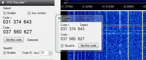 Digital Code Squelch (DCS) Decoder Plugin for SDR#