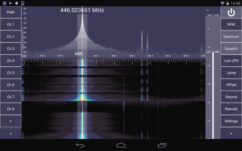 SDR Touch Android GUI for RTL-SDR