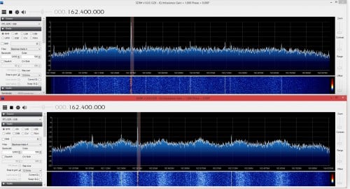 Comparison between the R820T2 and R820T on a NOAA weather station. (R820T2 Top, R820T Bottom)