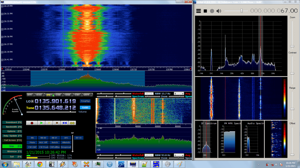 SCA audio received via a combination of HDSDR and SDR#