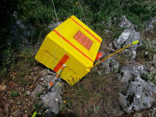 The high altitude balloon's radio payload recovered after landing.