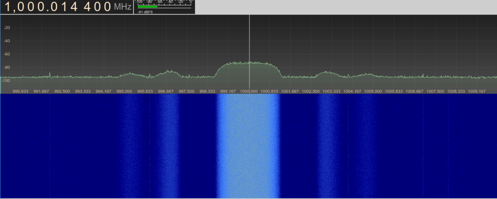 What the DVB-S output signal looks like on another HackRF.