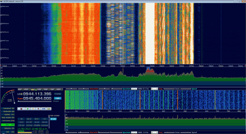 The HackRF running in HDSDR.