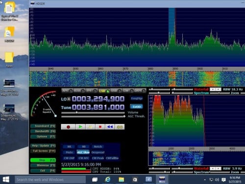 HDSDR Running on Windows 10