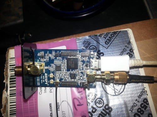 Airspy with external GPS clock and ADC1 output connected.