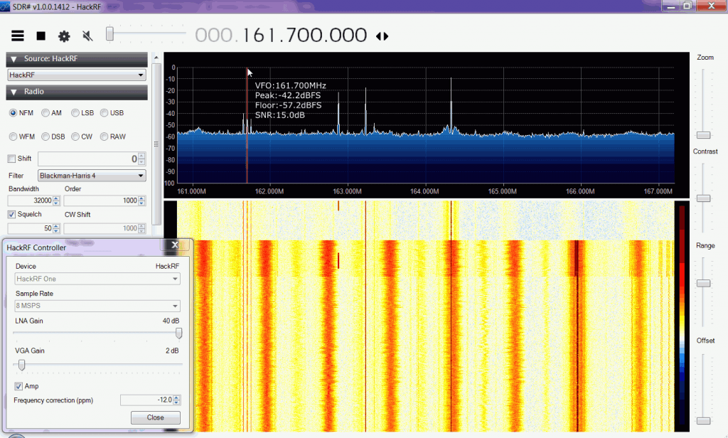 Receiving a weak Marine weather information station with a HackRF