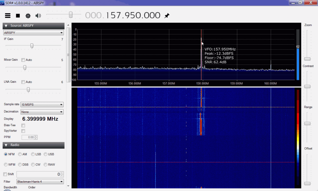 Pager reception with the Airspy
