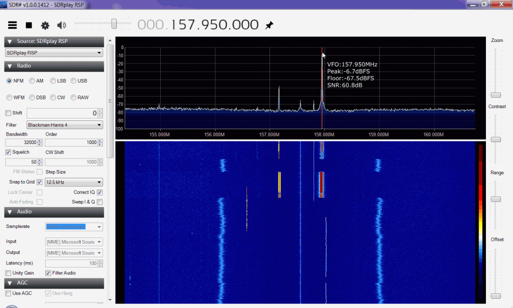 Pager reception with the SDRplay RSP