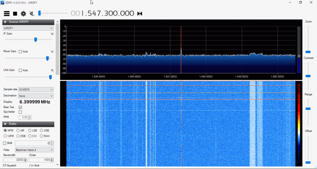 Receiving L-band satellites with an Airspy + LNA