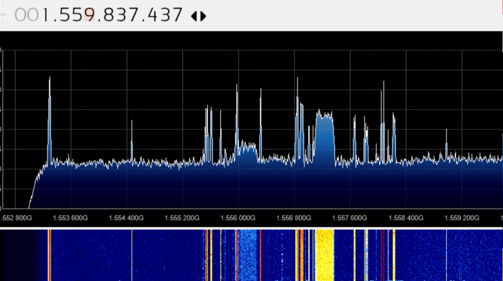 SDRplay reception of L-band satellite signals with no external LNA.