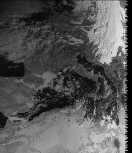 Recent images received from the resurrected Meteor M-N1 weather satellite.