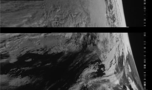 Recent images received from the resurrected Meteor M-N1 weather satellite.