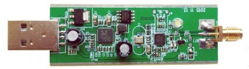 New RTL-SDR PCB with side ground tracks.