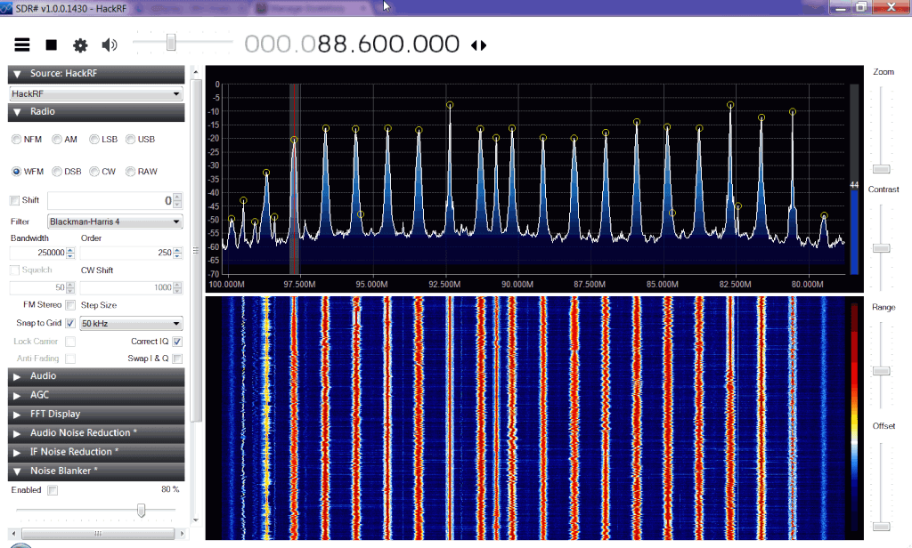 HackRF Receiving Broadcast FM