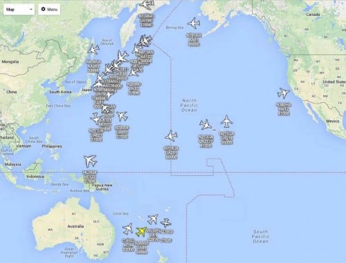 Plotting flights positions out of regular ADS-B range which were demodulated from C-Band AERO signals by JAERO.