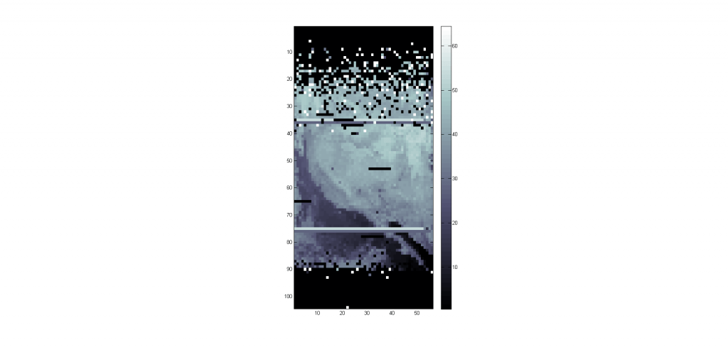 A HIRS multispectrum scan of the earth from the NOAA-18 satellite telemetry beacon.