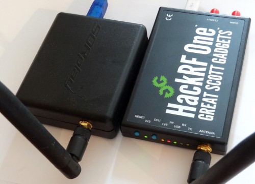 The SDRplay and HackRF One.