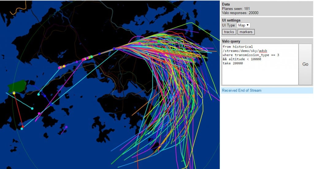 Plotting the history of aircraft coming into land at HK airport
