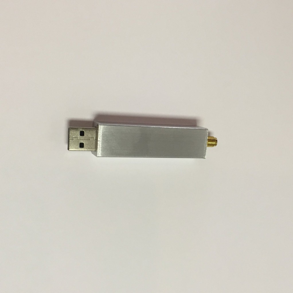 The Outernet E4000 RTL-SDR in metal case with bias tee.