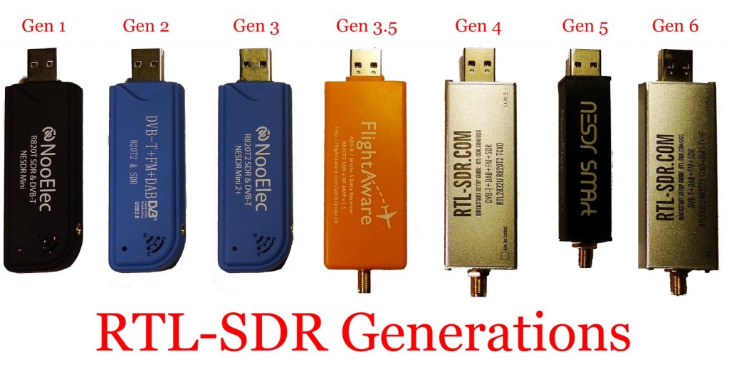 rtl-sdr dongle generations