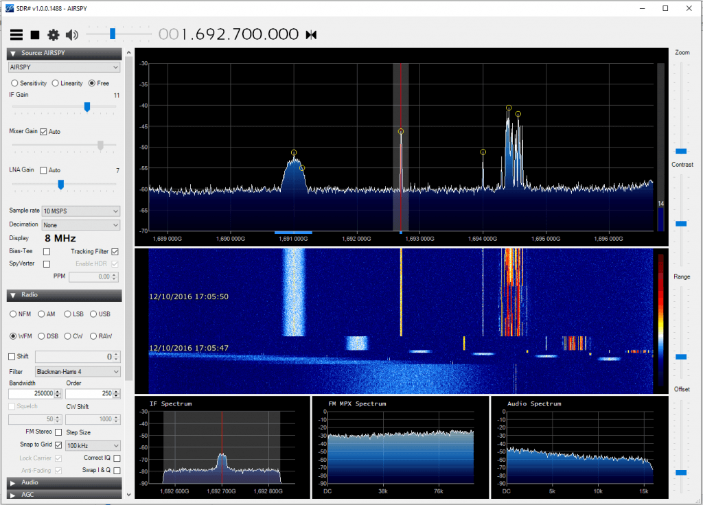 GOES received with the dish, LNA4ALL, filter and an Airspy.