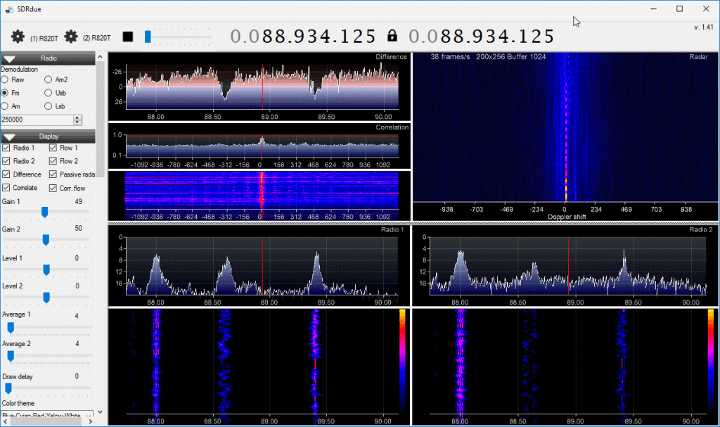 SDRDue running on the coherent-receiver.com unit.