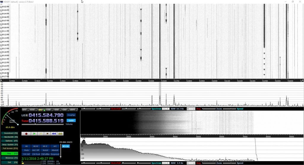 HDSDR Beta running a new bright grayscale color palette.