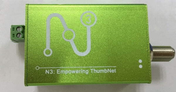 The Thumbnet N3 with its metal case add on.