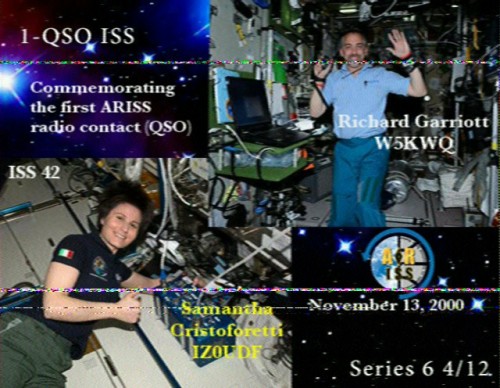 An SSTV image from the ISS sent last April