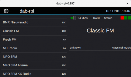 Alternative SDR-J Raspberry Pi GUI