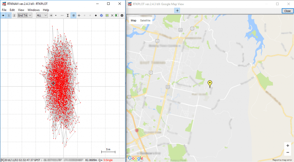 View your GPS position on a map.