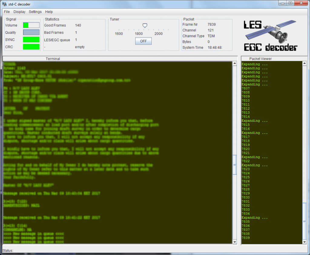Inmarsat C Decoding Software Program Inmarsat C Decoding Software Program