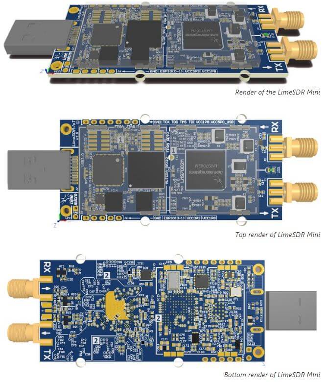 LimeSDR Mini Renderings