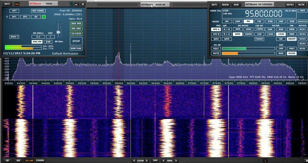 Turning the BCFM filter ON on the RSP1A