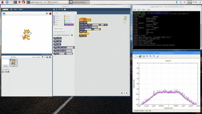 Scratch running with a LimeSDR Mini on a Raspberry Pi