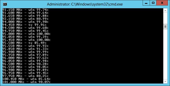 Artificial Neural Network being used to identify a WFM signal with an RTL-SDR